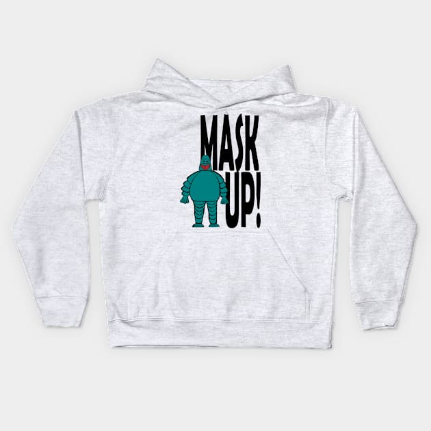 Mask Man Mask Up! Kids Hoodie by Killer Rabbit Designs